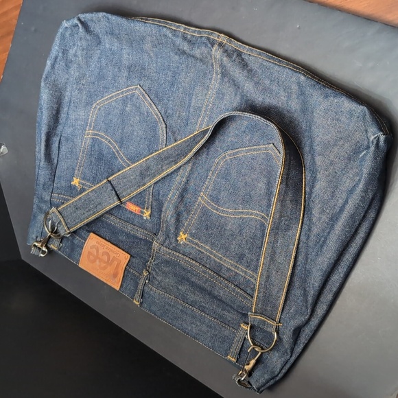 Lee Women's Upcycled Blue Denim Jeans Crossbody Bag. - Picture 2 of 10